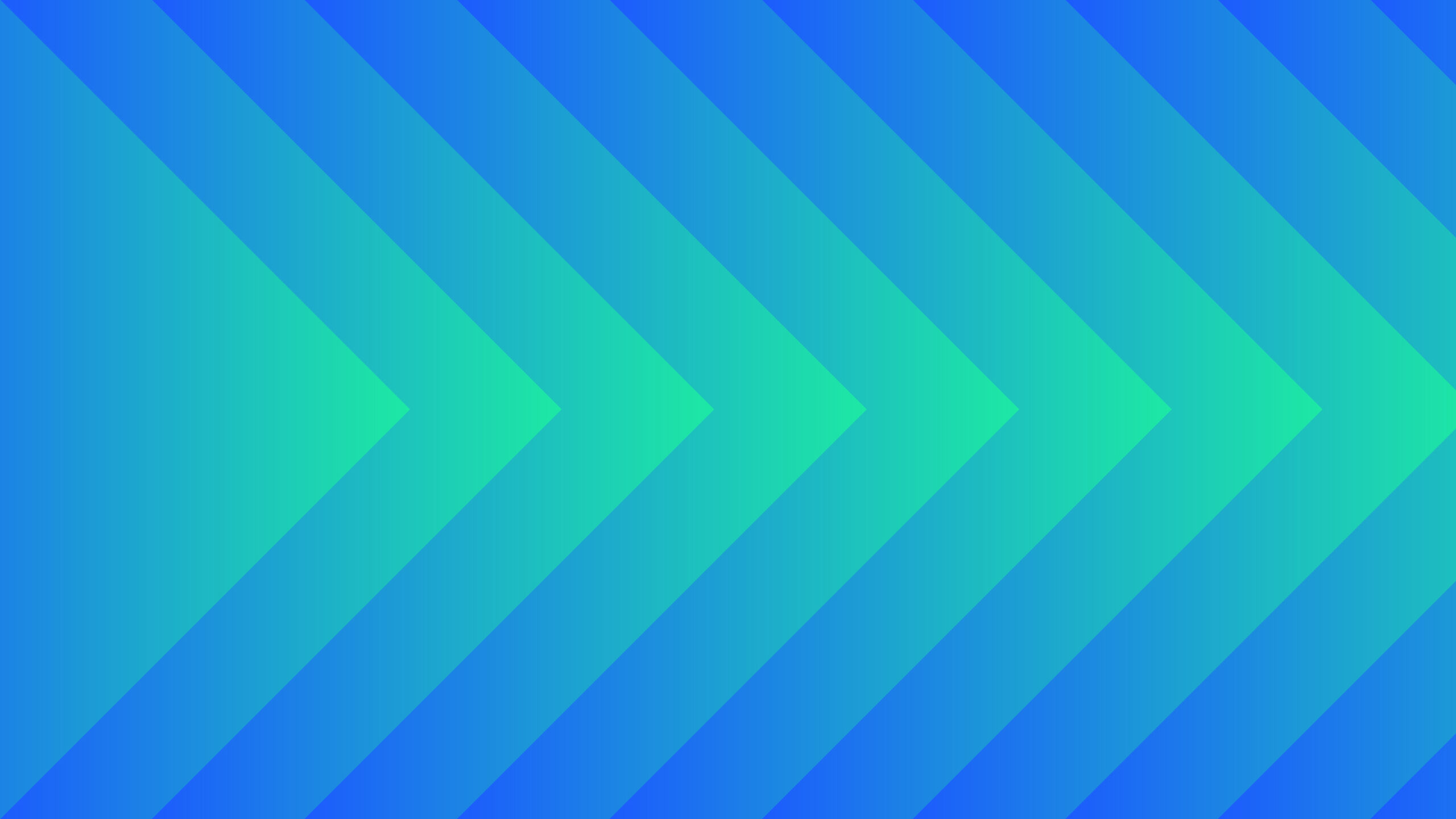 A pattern of large, overlapping chevrons pointing right, with a gradient of blue and teal colors creating a sense of depth and movement.